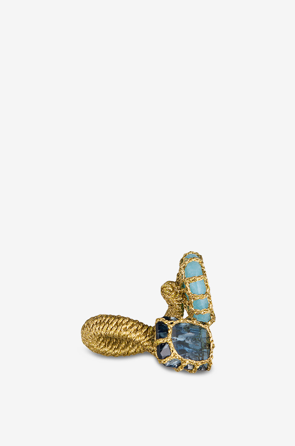 BOKS&BAUM PARIS Bague ouverte ornée de pierres fines Cancun Femme BLEU 2