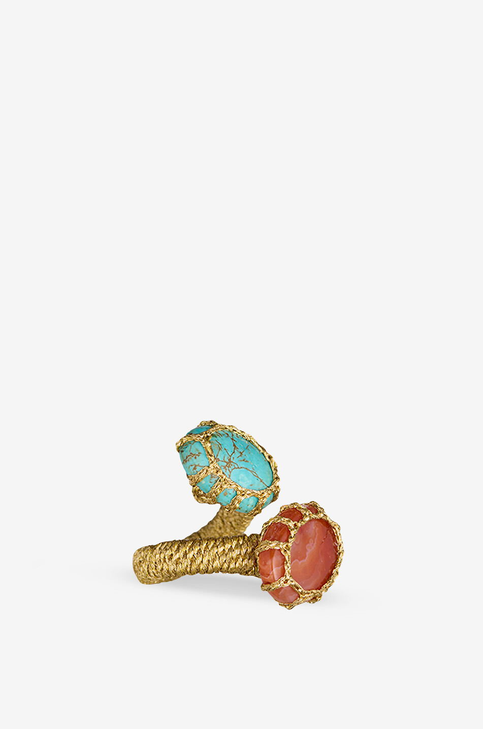 BOKS&BAUM PARIS Bague ouverte ornée de pierres fines Cancun Femme BLEU CLAIR 2