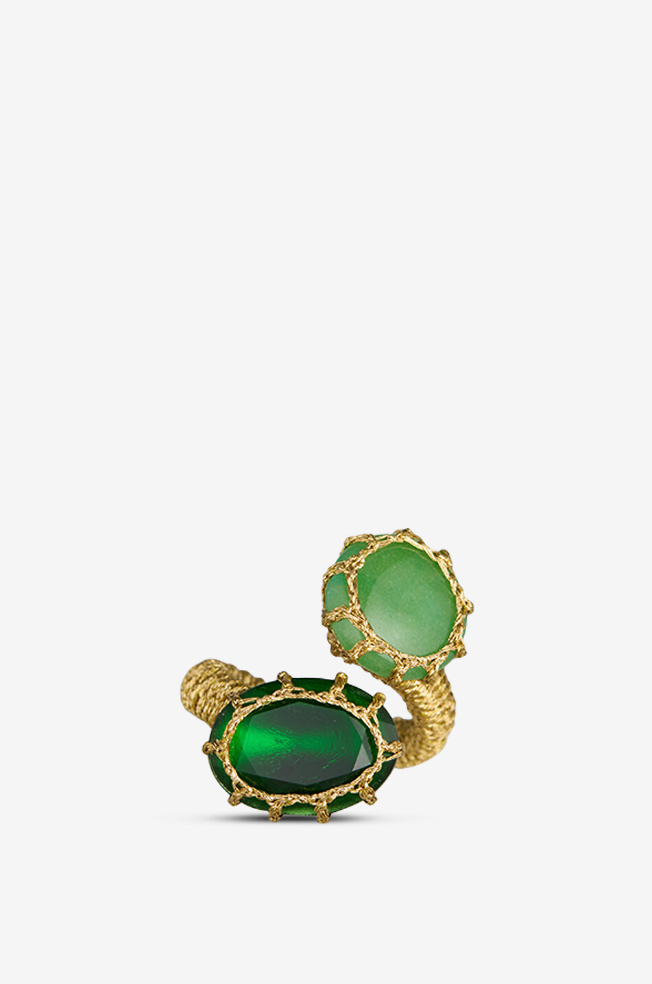 BOKS&BAUM PARIS Bague ouverte ornée de pierres fines Cancun Femme VERT 1