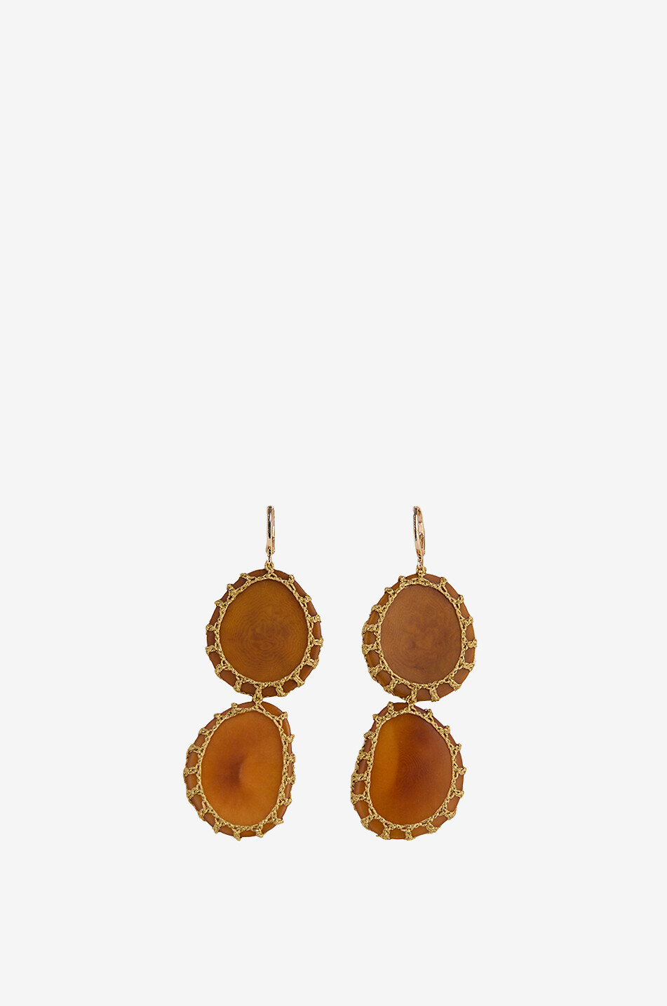 BOKS&BAUM PARIS Boucles d'oreilles en ivoire végétal Cartagena Double Mini Femme JAUNE FONCÉ 1