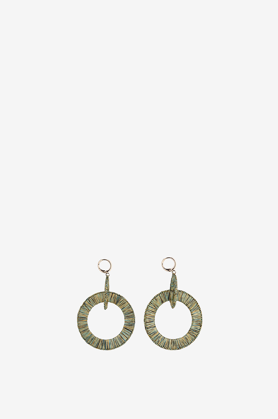 BOKS&BAUM PARIS Boucles d'oreilles pendantes Plume S Femme VERT CLAIR 2
