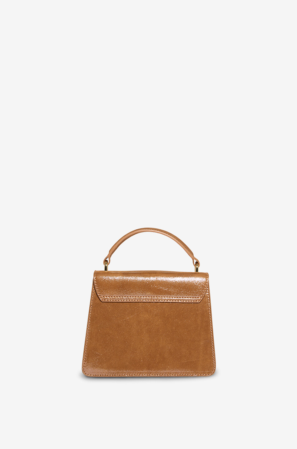 DE MARQUET Sac à main rectangulaire en cuir Signature Baby Holiday Femme MARRON CLAIR 3