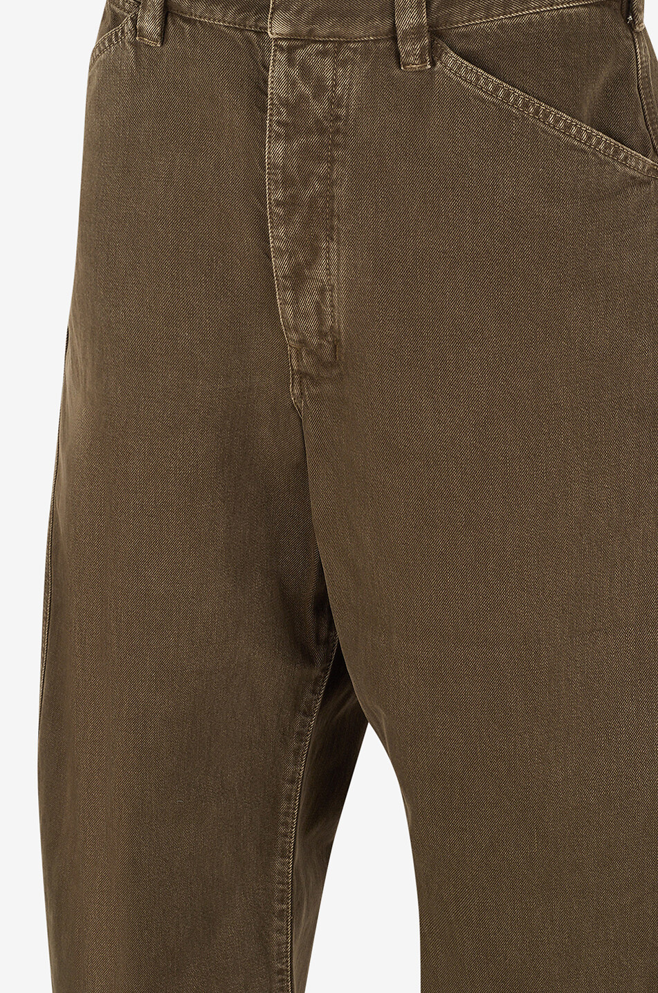 Weite Jeans aus ausgewaschenem Denim Workwear - LEMAIRE - DUNKELGRÜN ...