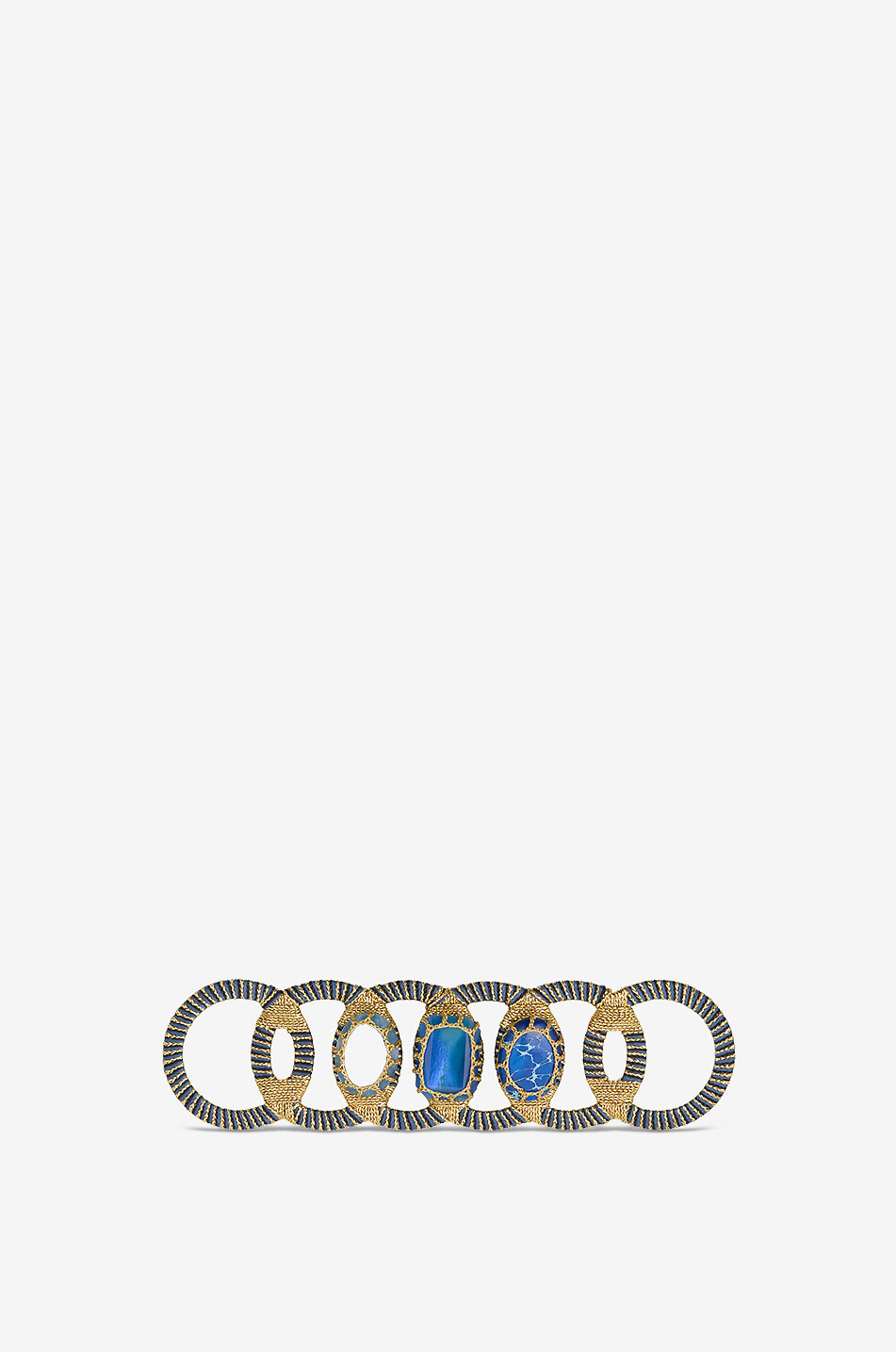 BOKS&BAUM PARIS Manchette embellie de pierres fines Osiris Trico Pop Femme BLEU 1