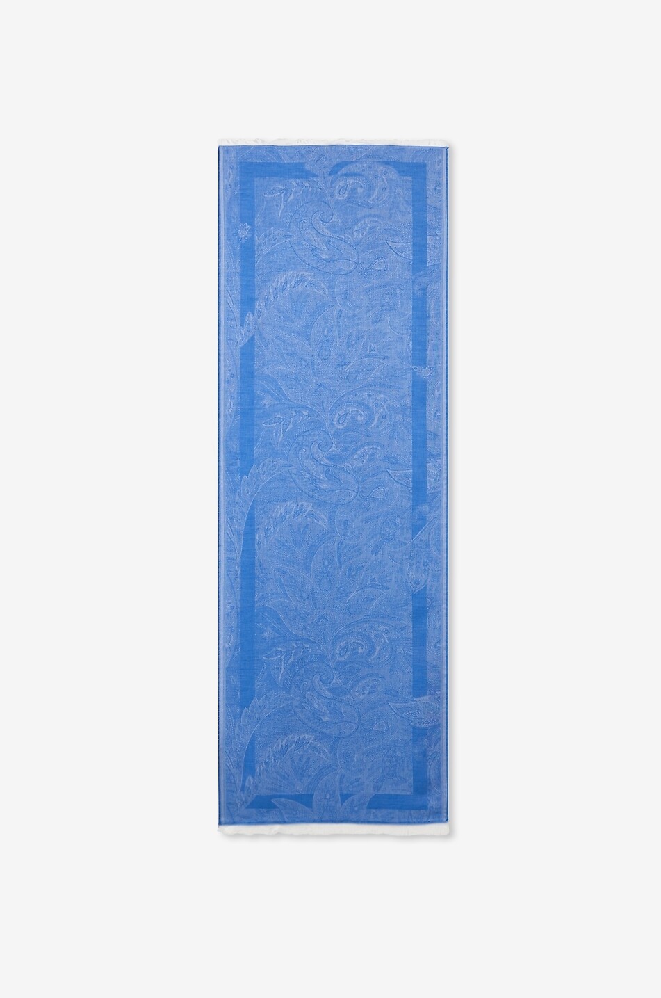 ETRO Écharpe rectangulaire en coton à motif fantaisie Femme BLEU CLAIR 2
