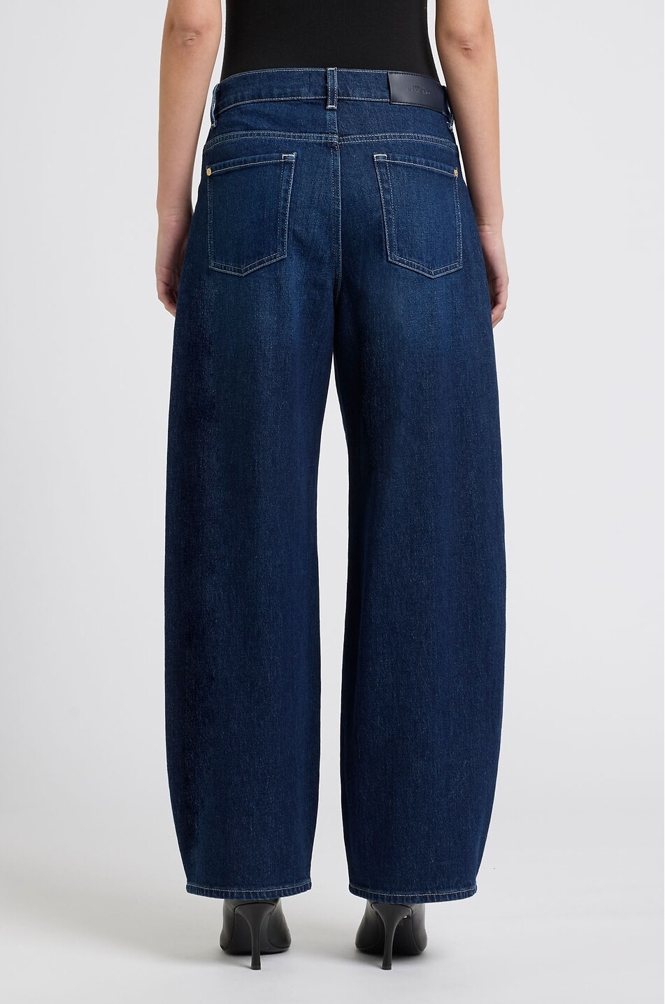 7 FOR ALL MANKIND Jean large Bonnie Curvilinear Mankind Radar Femme BLEU FONCE 6