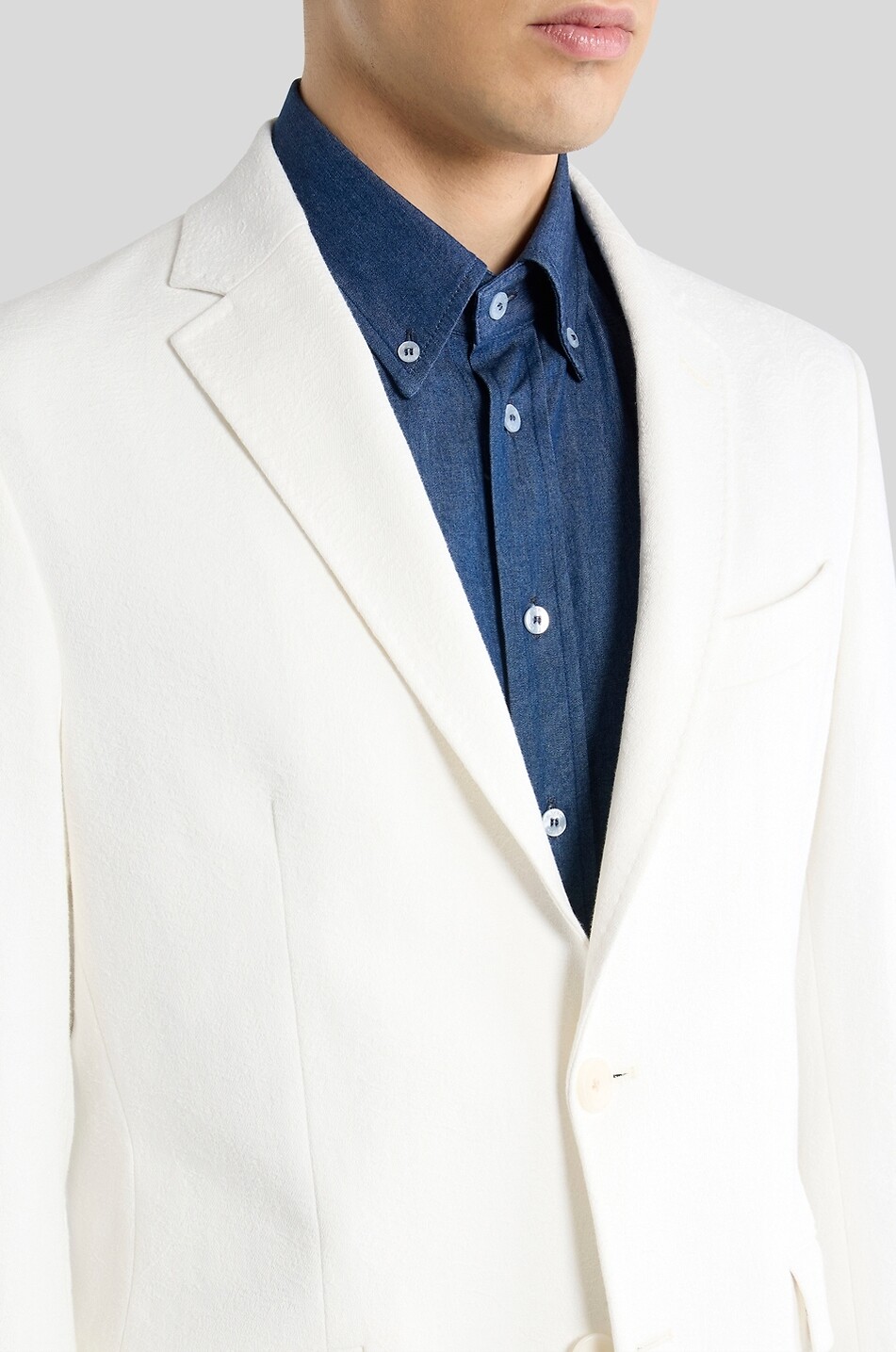 ETRO Roma single-breasted Paisley jacquard blazer Men WHITE 8