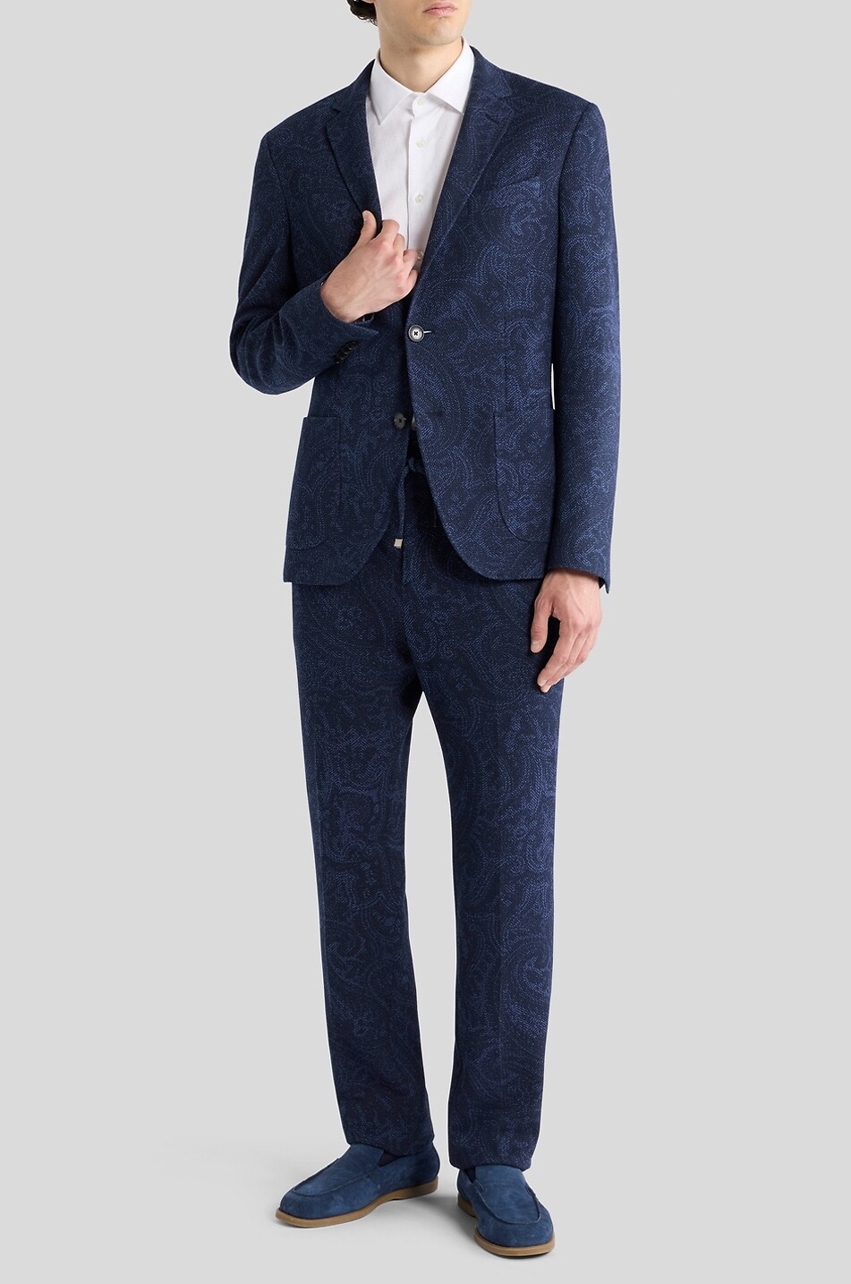 ETRO Roma paisley jacquard blazer Men DARK BLUE 4