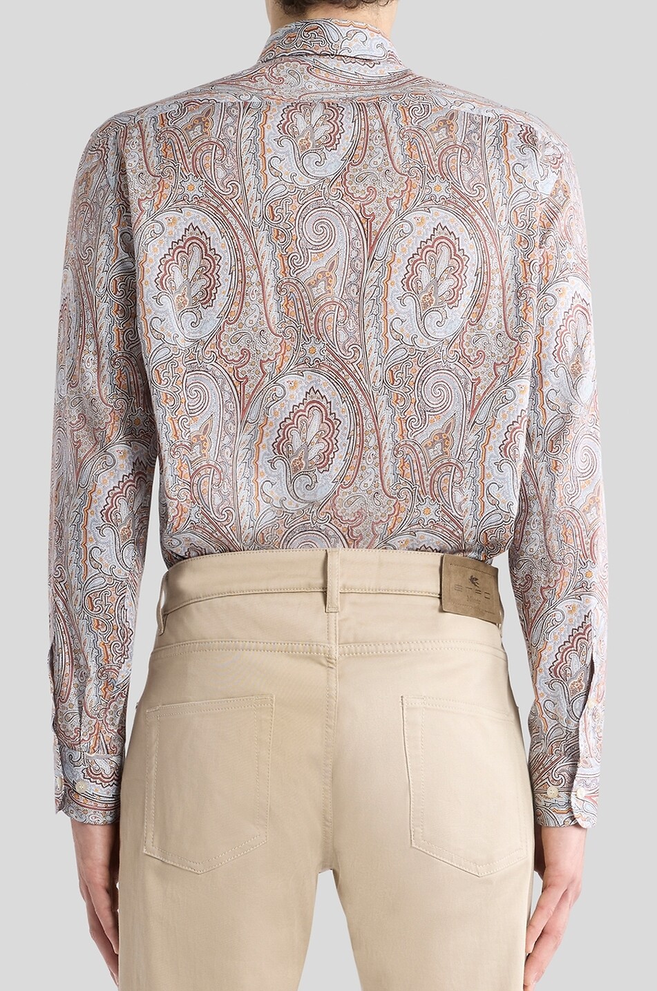 ETRO Roma Paisley printed silk shirt Men MEDIUM BROWN 6