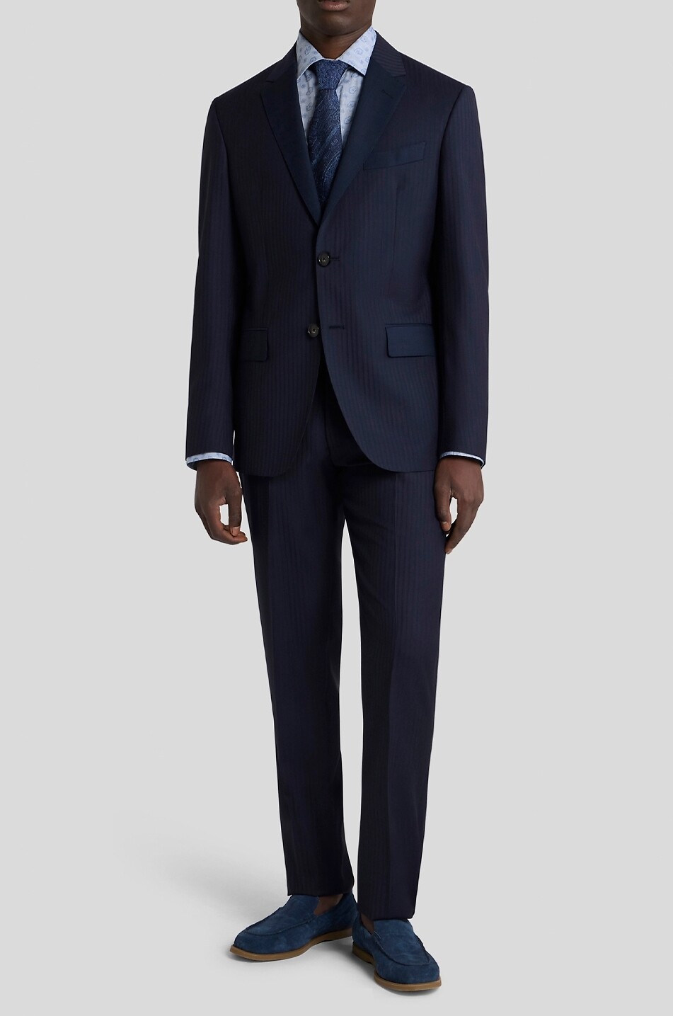 ETRO Baumwollhemd aus Paisley-Jacquard Roma Herren HELLBLAU 9