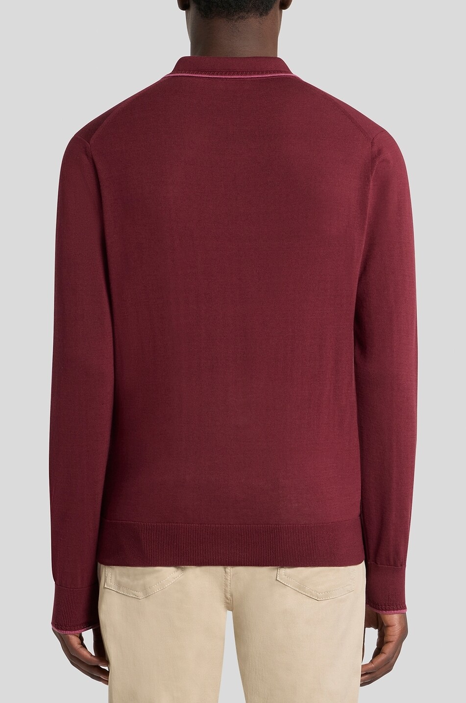 ETRO Feiner Polo-Pullover aus Baumwolle und Seide Pegaso Herren MITTELROT 5