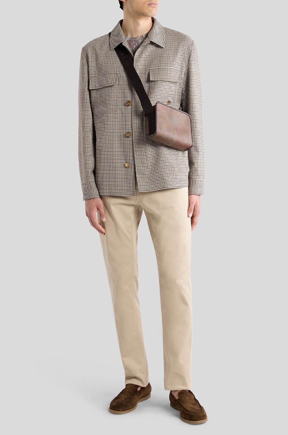 ETRO T-shirt à col rond en jersey motif paisley Homme MARRON MOYEN 10