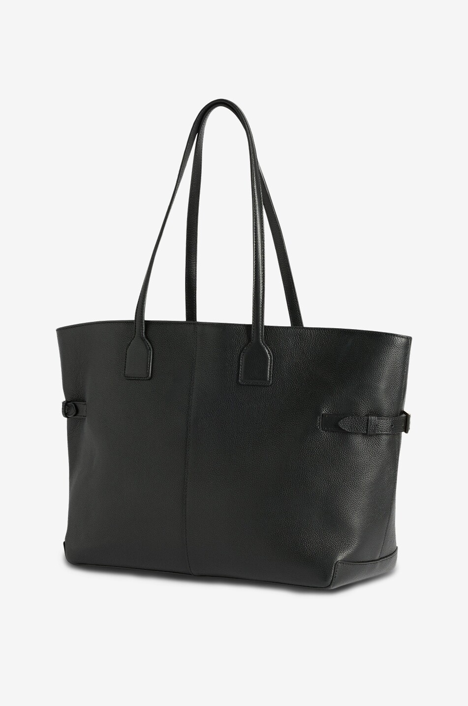 FLATTERED Lesley trapeze grained leather tote bag Women BLACK 2