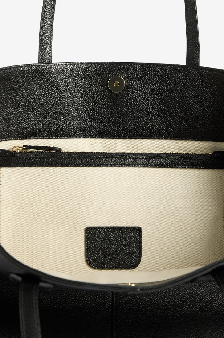 FLATTERED Lesley trapeze grained leather tote bag Women BLACK 5