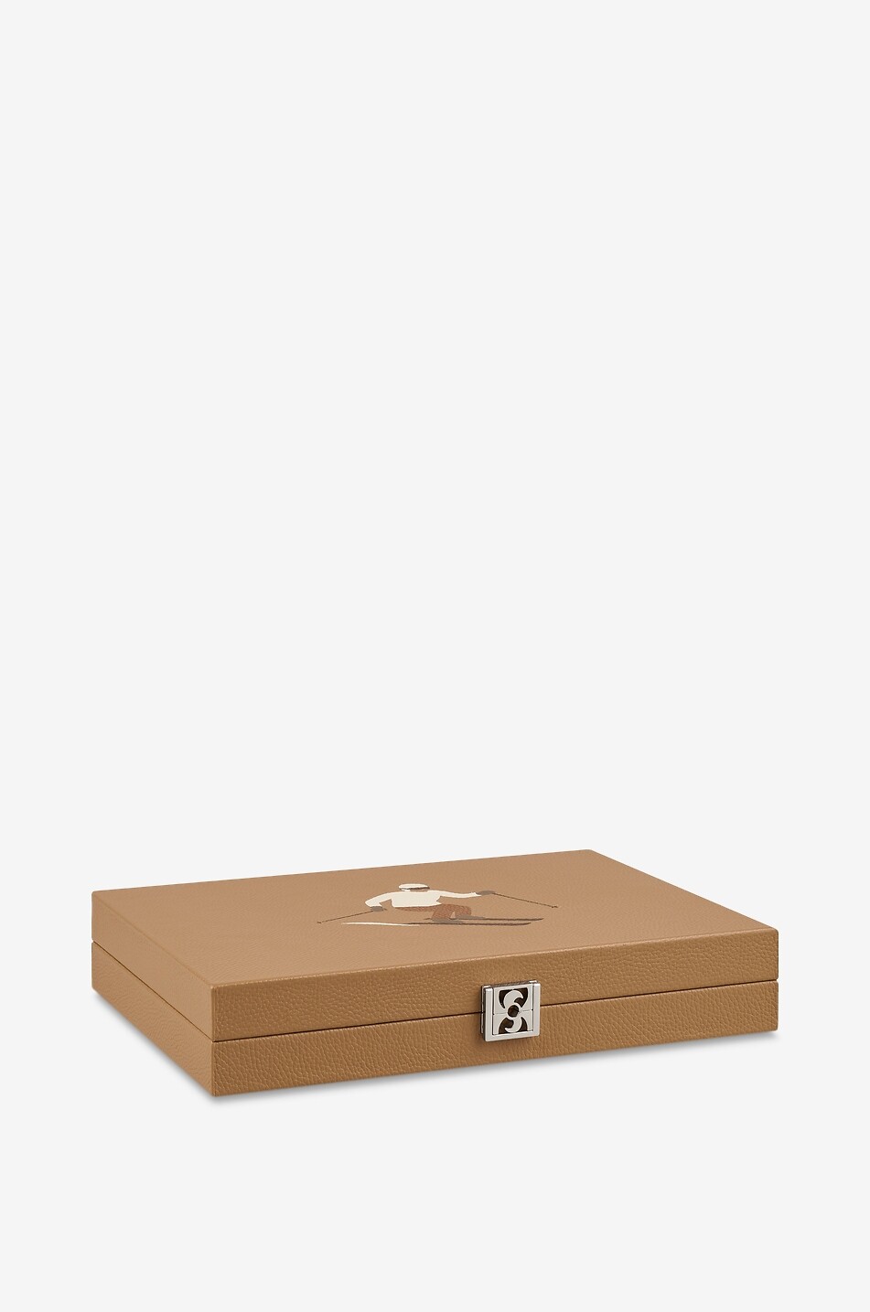 Skieur Medium leather backgammon game set