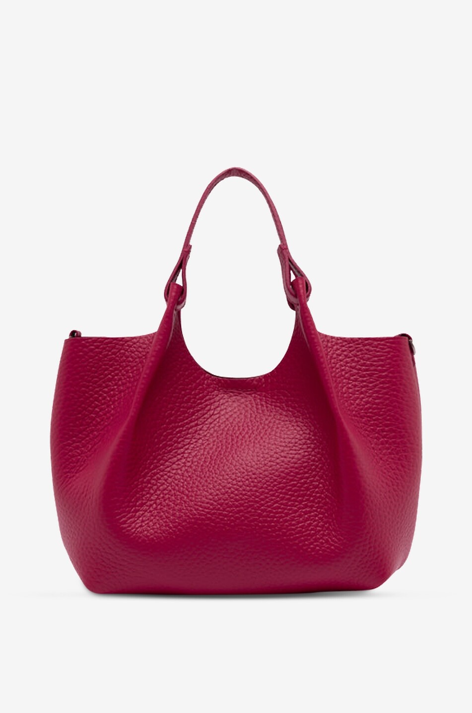 GIANNI CHIARINI Sac à main en cuir grainé Dua Medium Femme ROSE FONCÉ 3