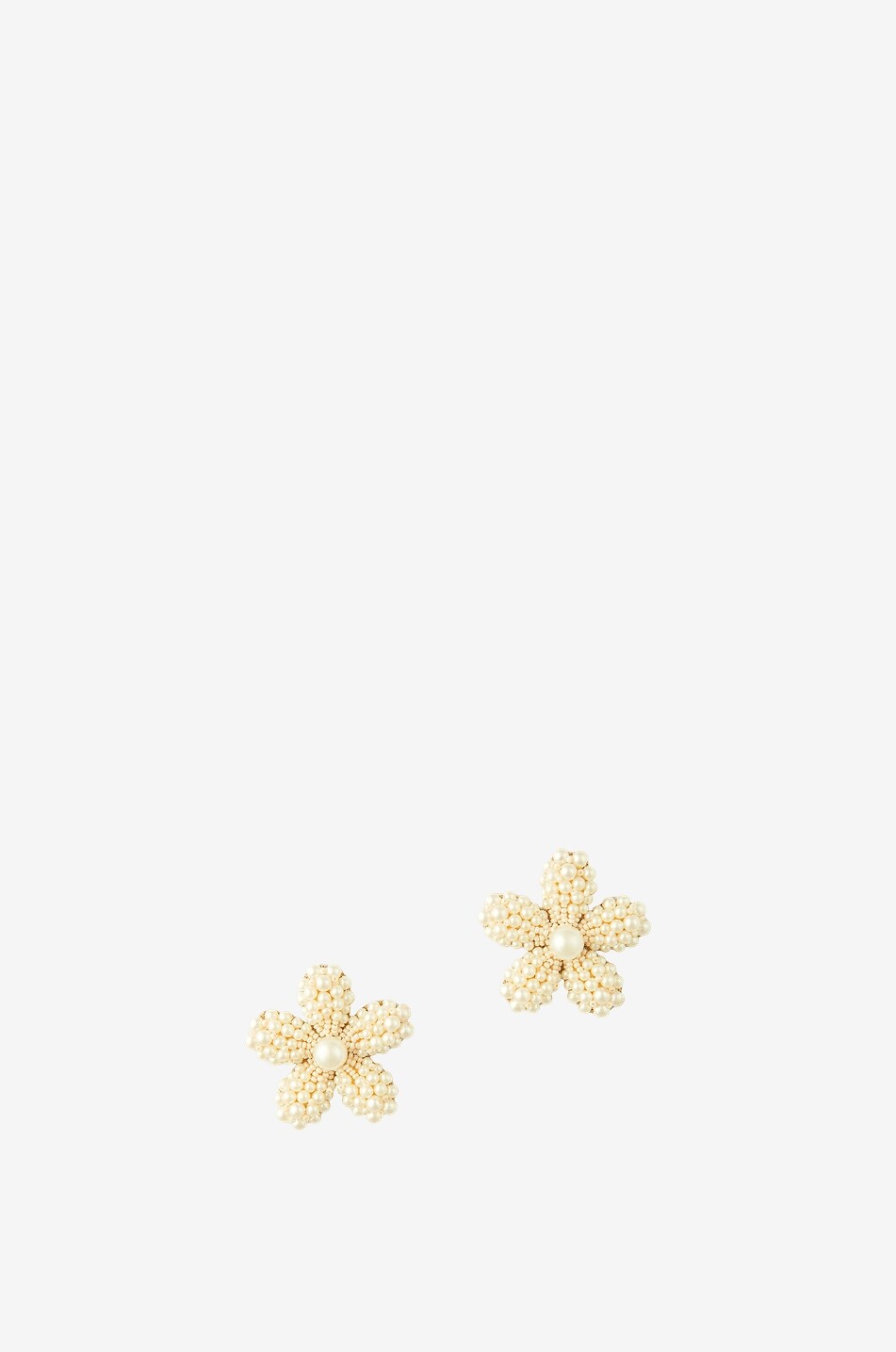 DEEPA GURNANI Clous d'oreilles en perles Venetia Femme BLANC CASSE 1