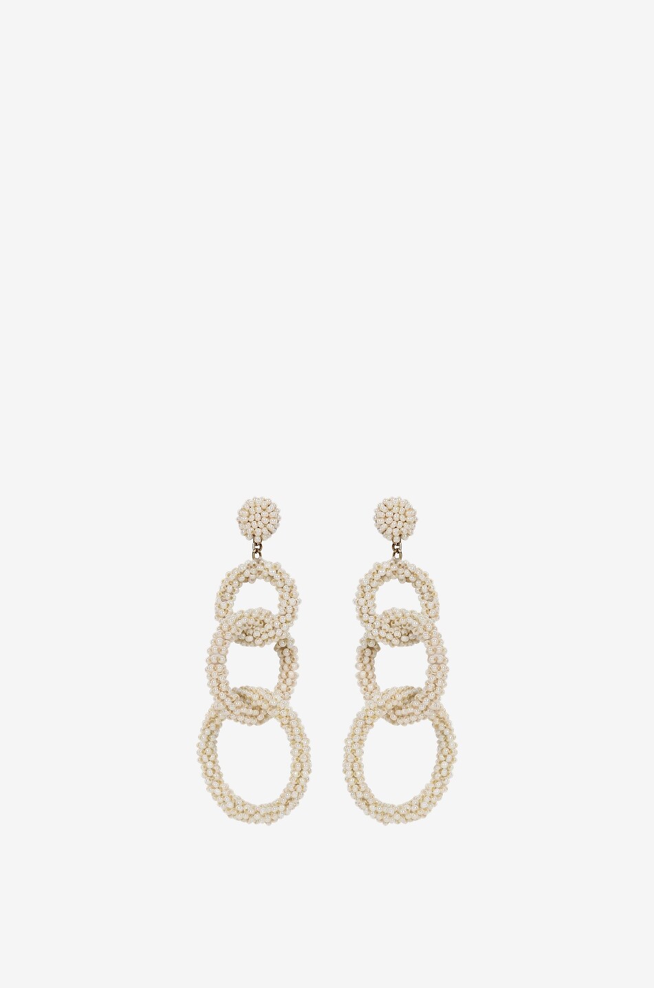 DEEPA GURNANI Boucles d'oreilles en perles de verre Ember Femme BLANC CASSE 1