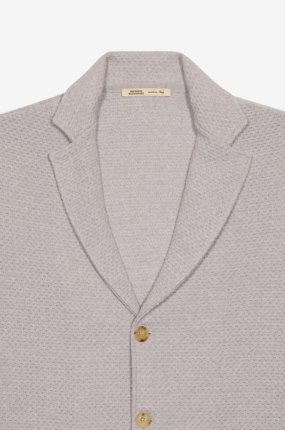 MAURIZIO BALDASSARI Single-breasted wool knit blazer Men BROWN 3