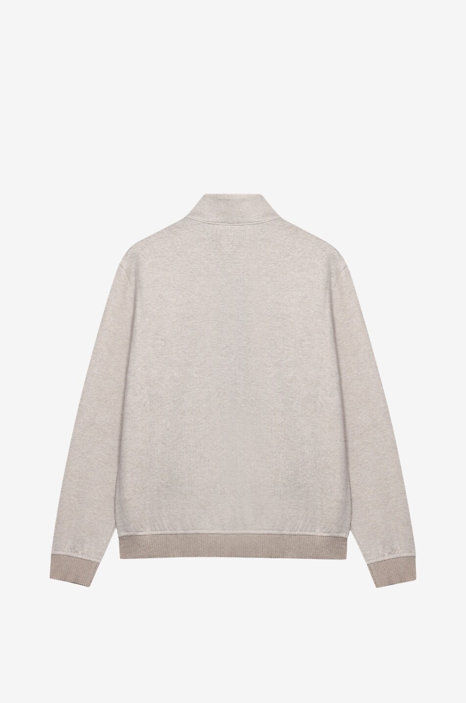 MAURIZIO BALDASSARI Cardigan zippé à col montant en lin et coton Homme Beige clair 2