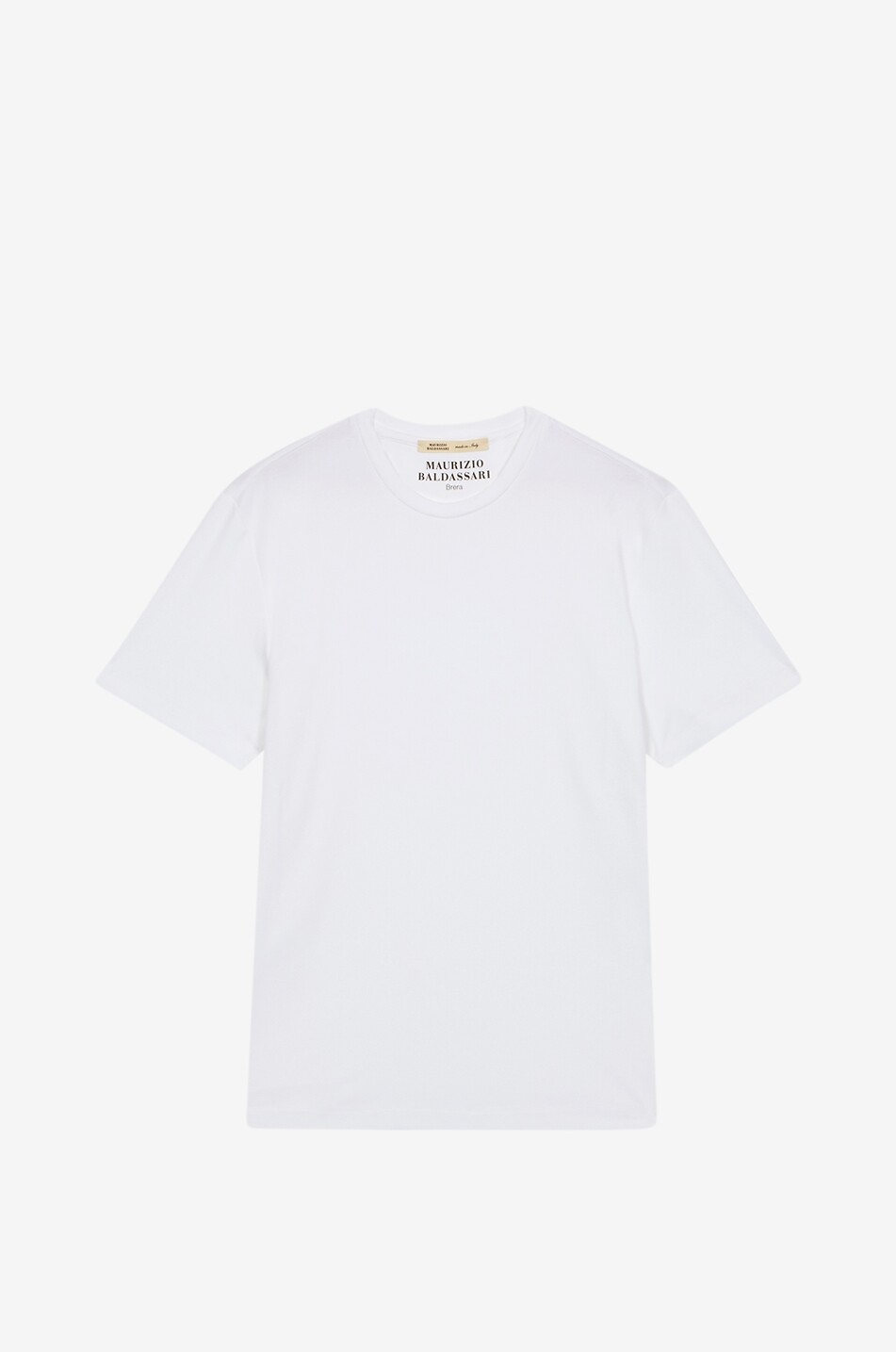 MAURIZIO BALDASSARI Round-neck cotton jersey short-sleeved T-shirt Men WHITE 1