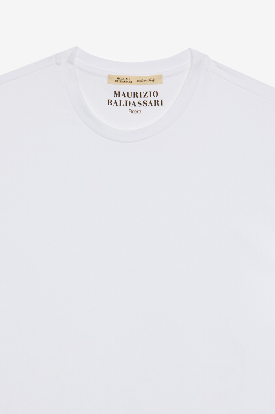 MAURIZIO BALDASSARI Round-neck cotton jersey short-sleeved T-shirt Men WHITE 3
