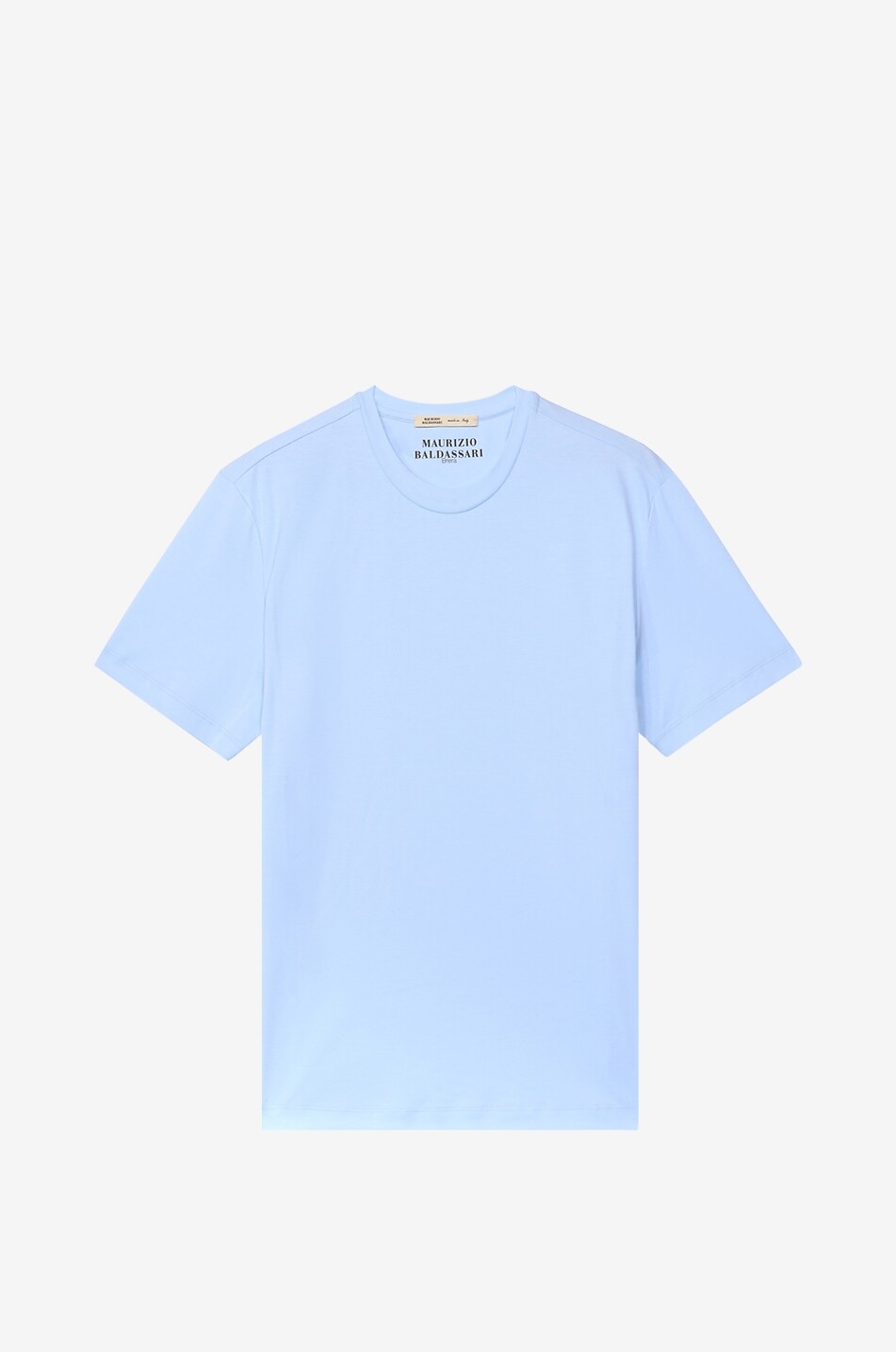 Round-neck cotton jersey short-sleeved T-shirt