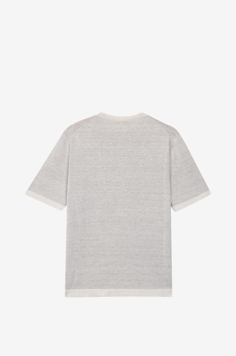 MAURIZIO BALDASSARI T-Shirt mit Rundhalsausschnitt aus Leinen und Baumwolle Herren Hellbeige 2