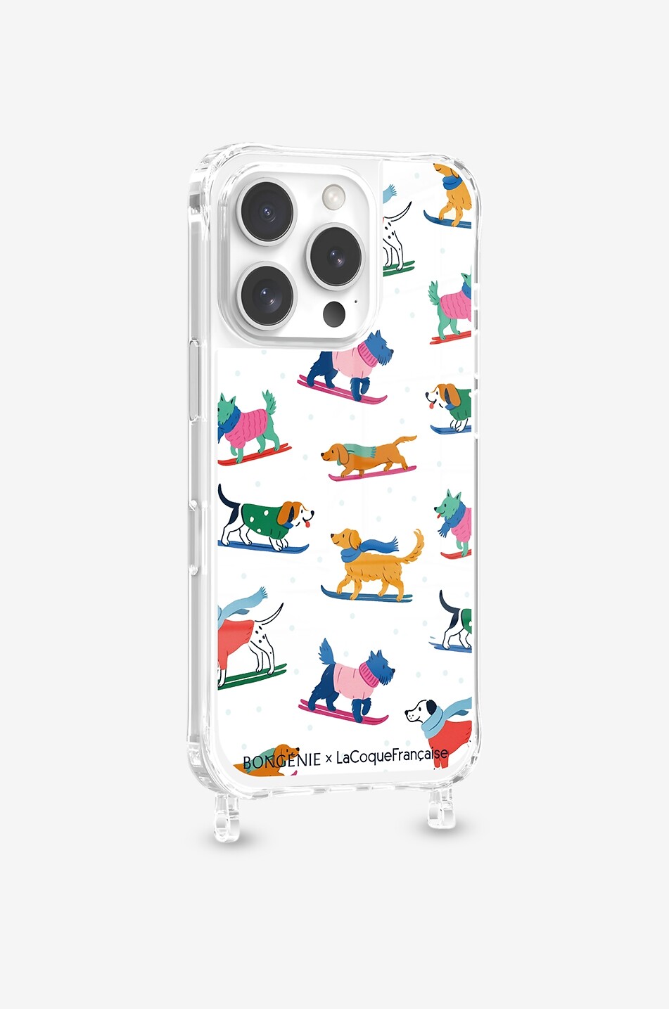 LA COQUE FRANCAISE Coque pour iPhone 16 Pro Max Chiens Skieurs Femme MULTICOLORE 1