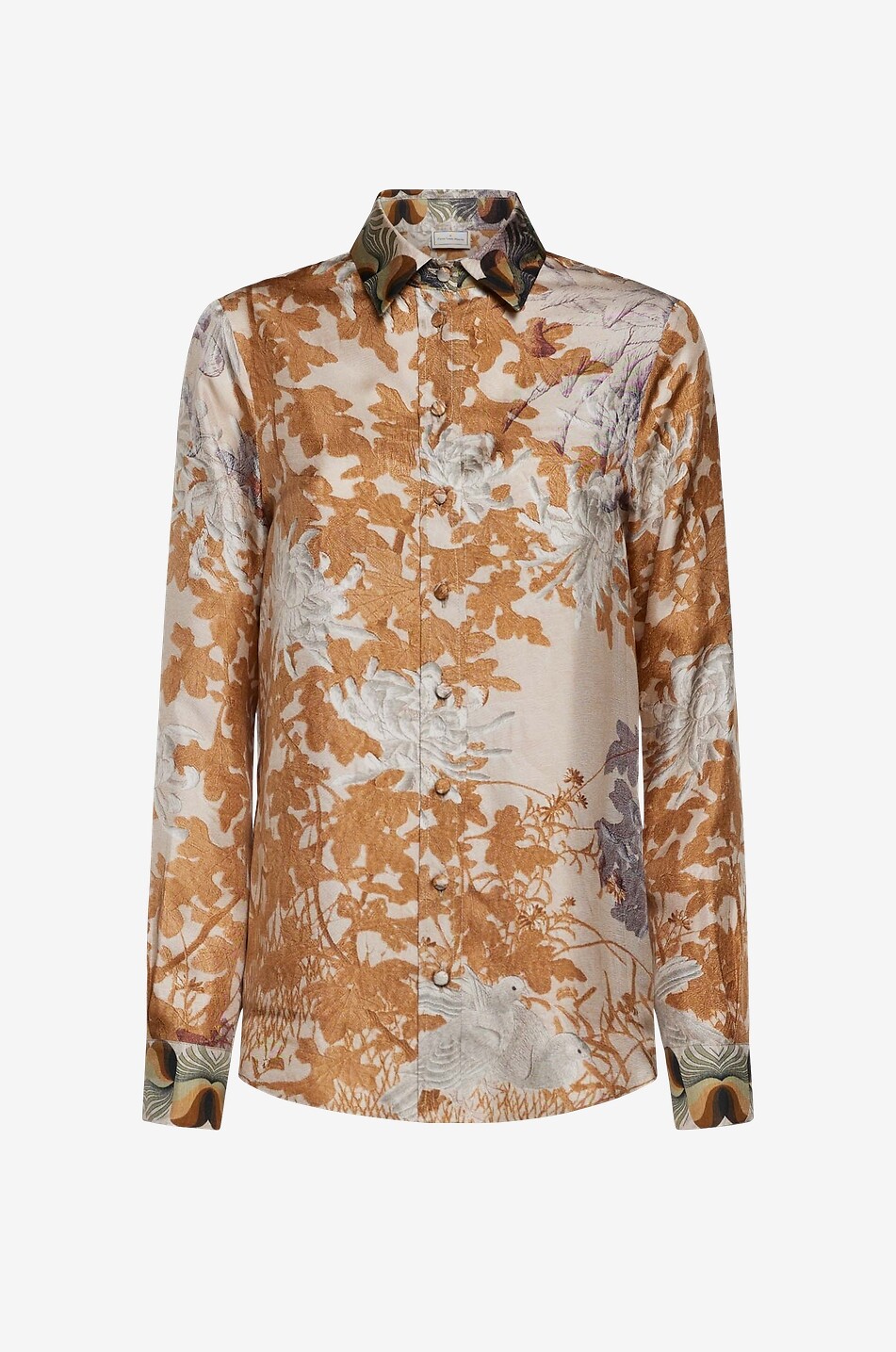 PIERRE LOUIS MASCIA Aloe Loto Bianco printed silk twill shirt Women MULTI COLOURED 1