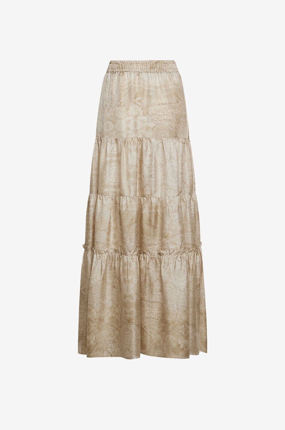 PIERRE LOUIS MASCIA Jupe midi à fronces en soie Aloe Femme MULTICOLORE 2