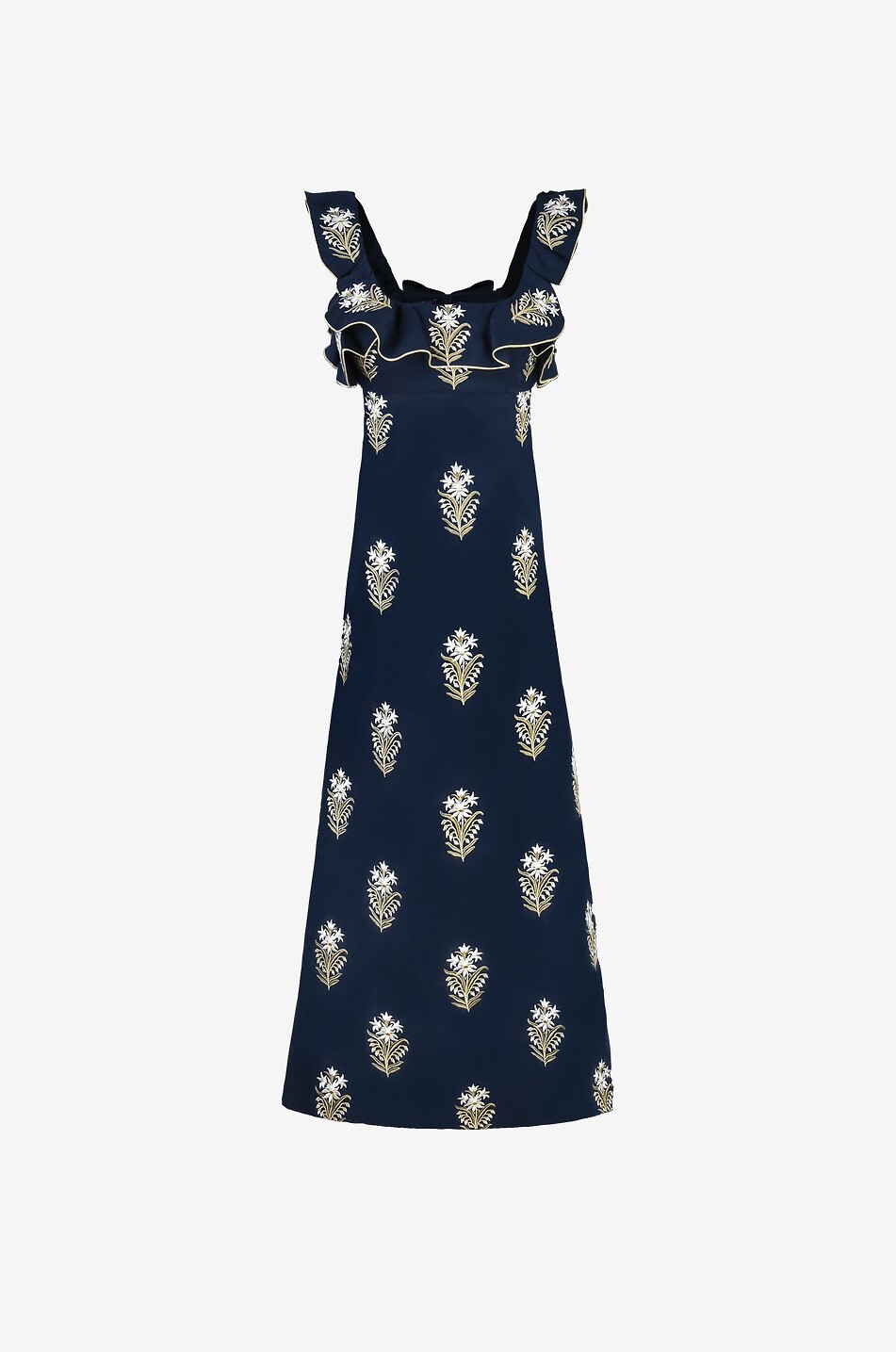 sachin and babi light blue dress Hand-embroidered Georgette Dress with Buti Embroidery – House of Fakir Chand main image 1
