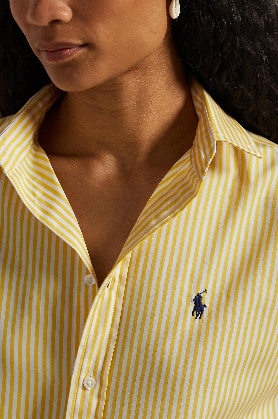 POLO RALPH LAUREN Pony striped relaxed shirt Women YELLOW 4