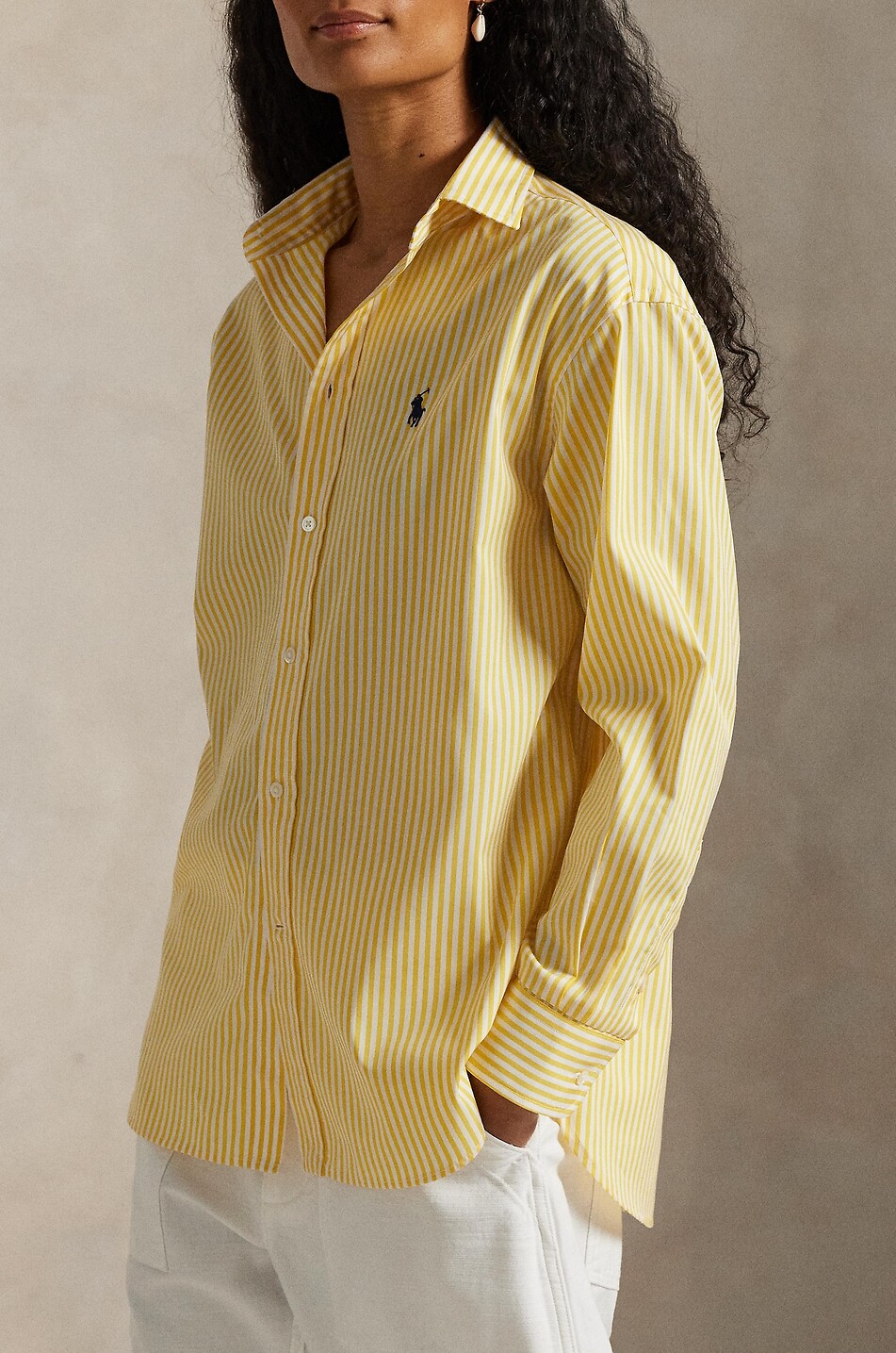 POLO RALPH LAUREN Pony striped relaxed shirt Women YELLOW 5
