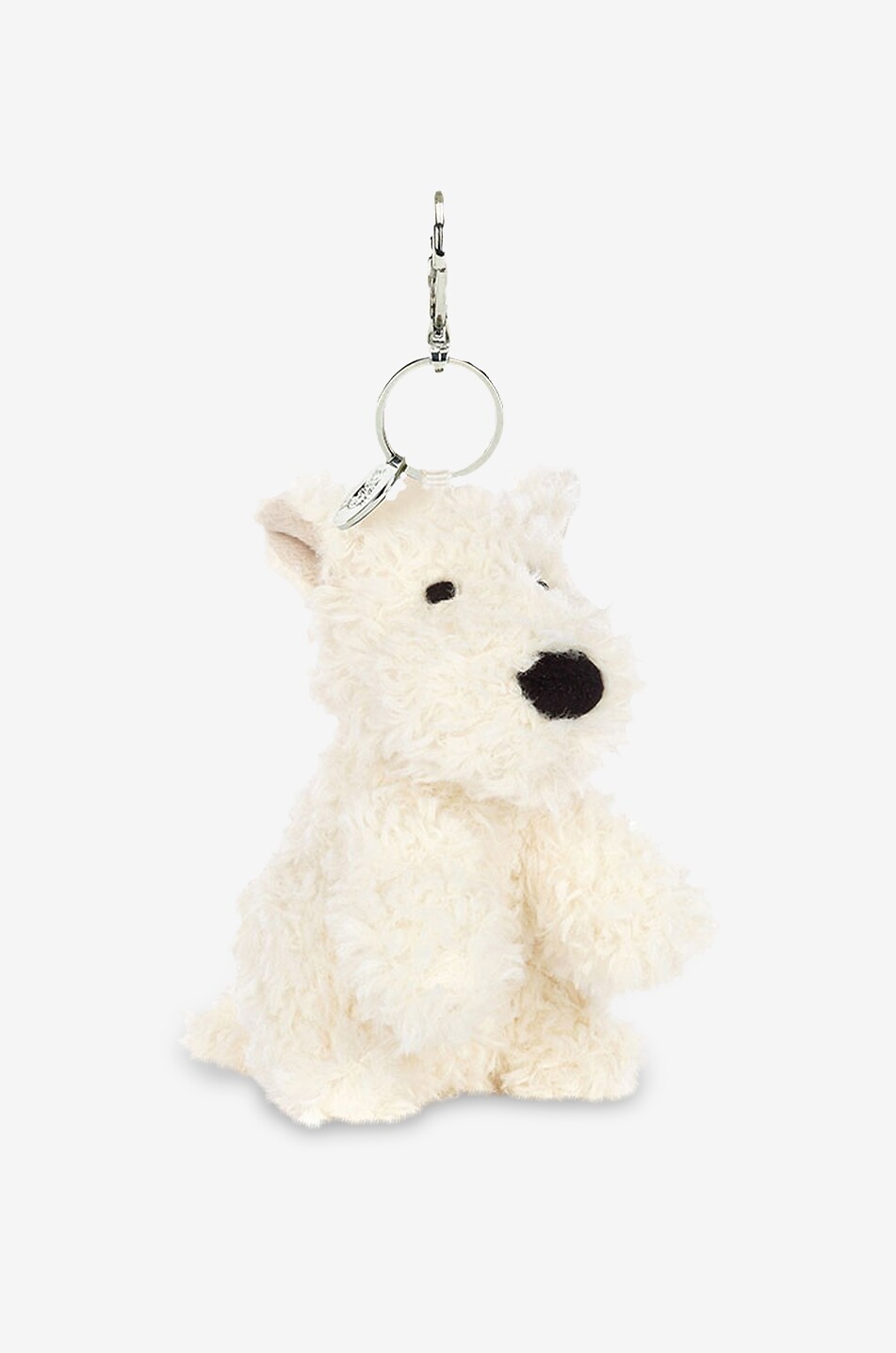 JELLYCAT Charm chien en peluche pour sac à main Munro Scottie  BLANC CASSE 1
