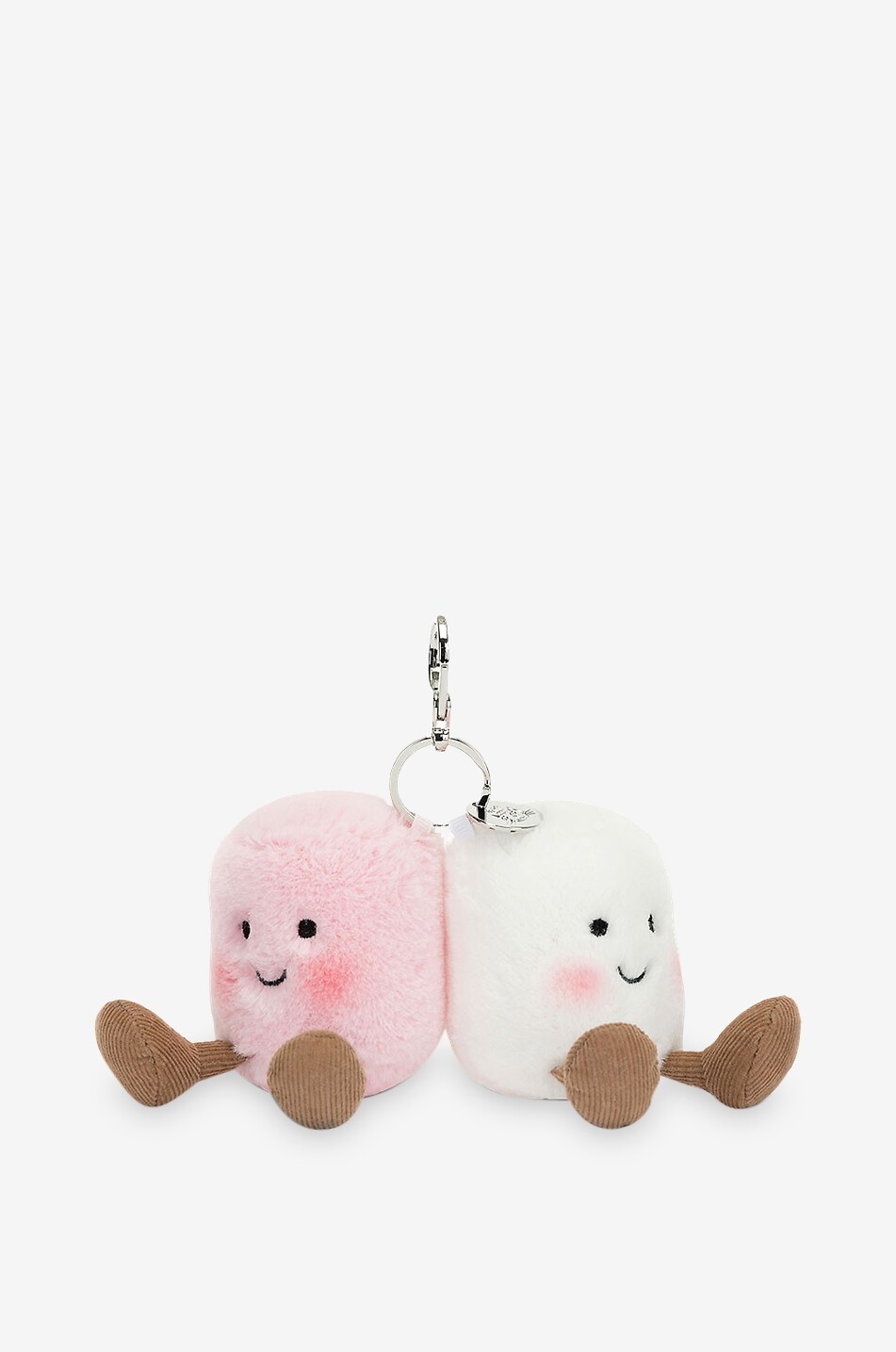 JELLYCAT Charm pour sac à main Amuseables Pair of Marshmallows  ROSE CLAIR 1