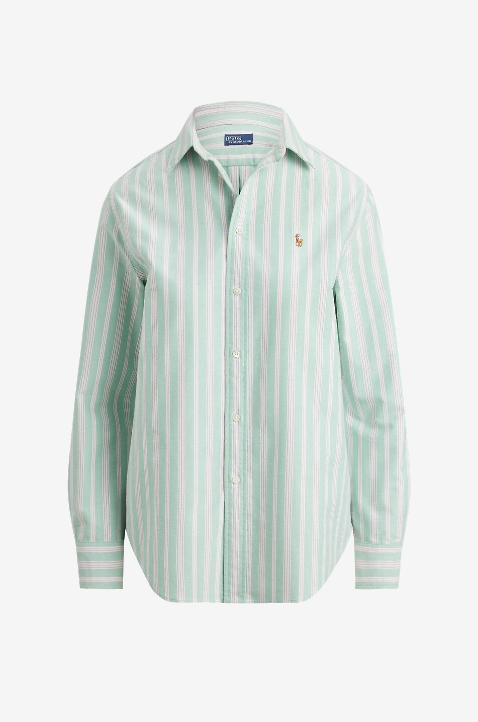 Classic Fit pony embroidered logo striped cotton shirt