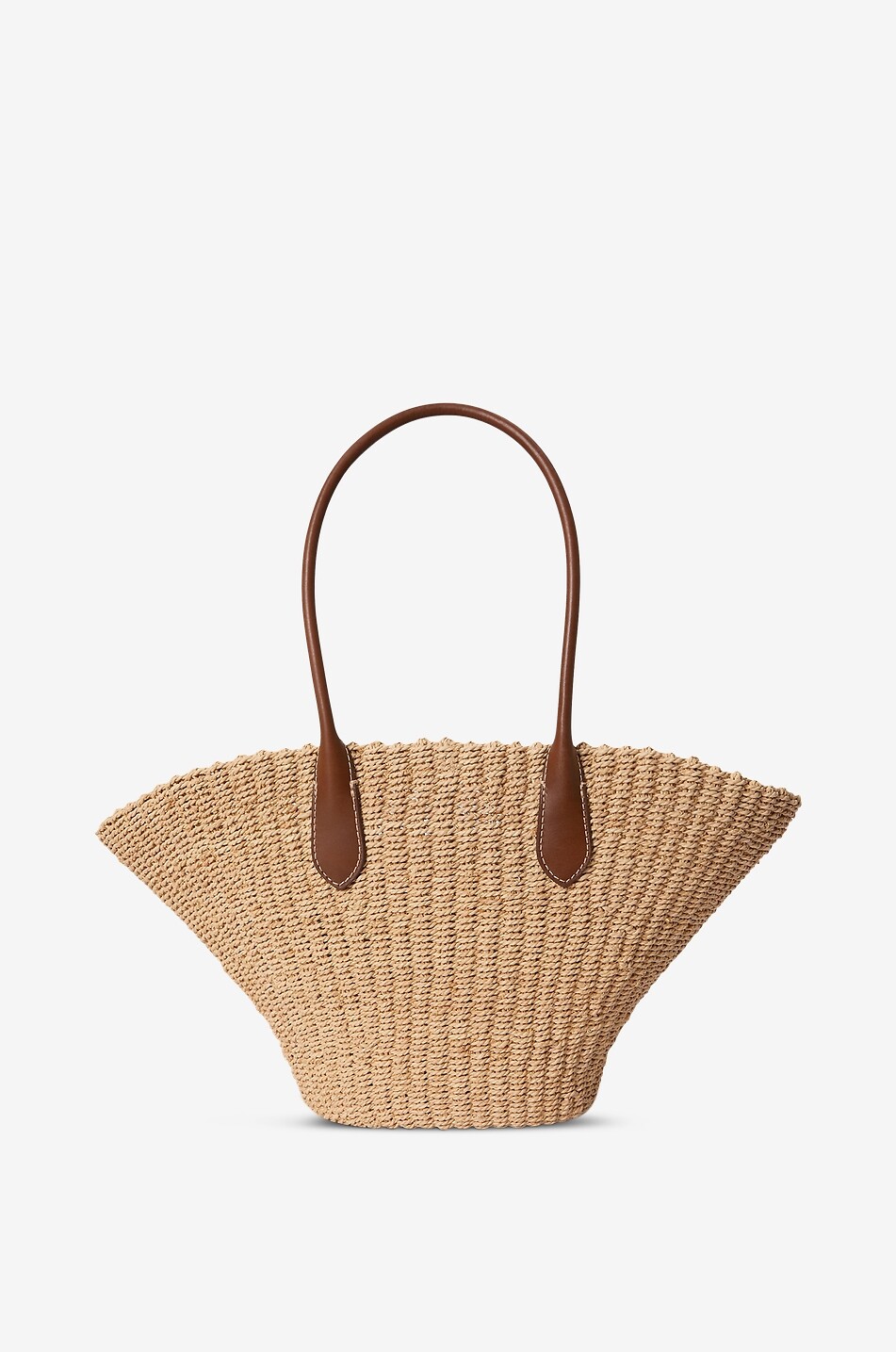 POLO RALPH LAUREN Bellport raffian and leather basket tote Women BEIGE 8