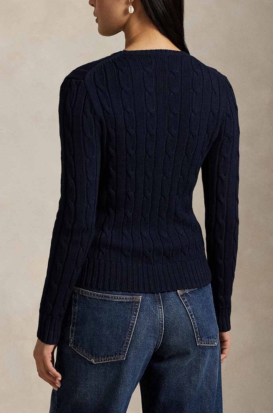 POLO RALPH LAUREN Rippstrick-Pullover mit Rundhalsausschnitt Damen DUNKELBLAU 3