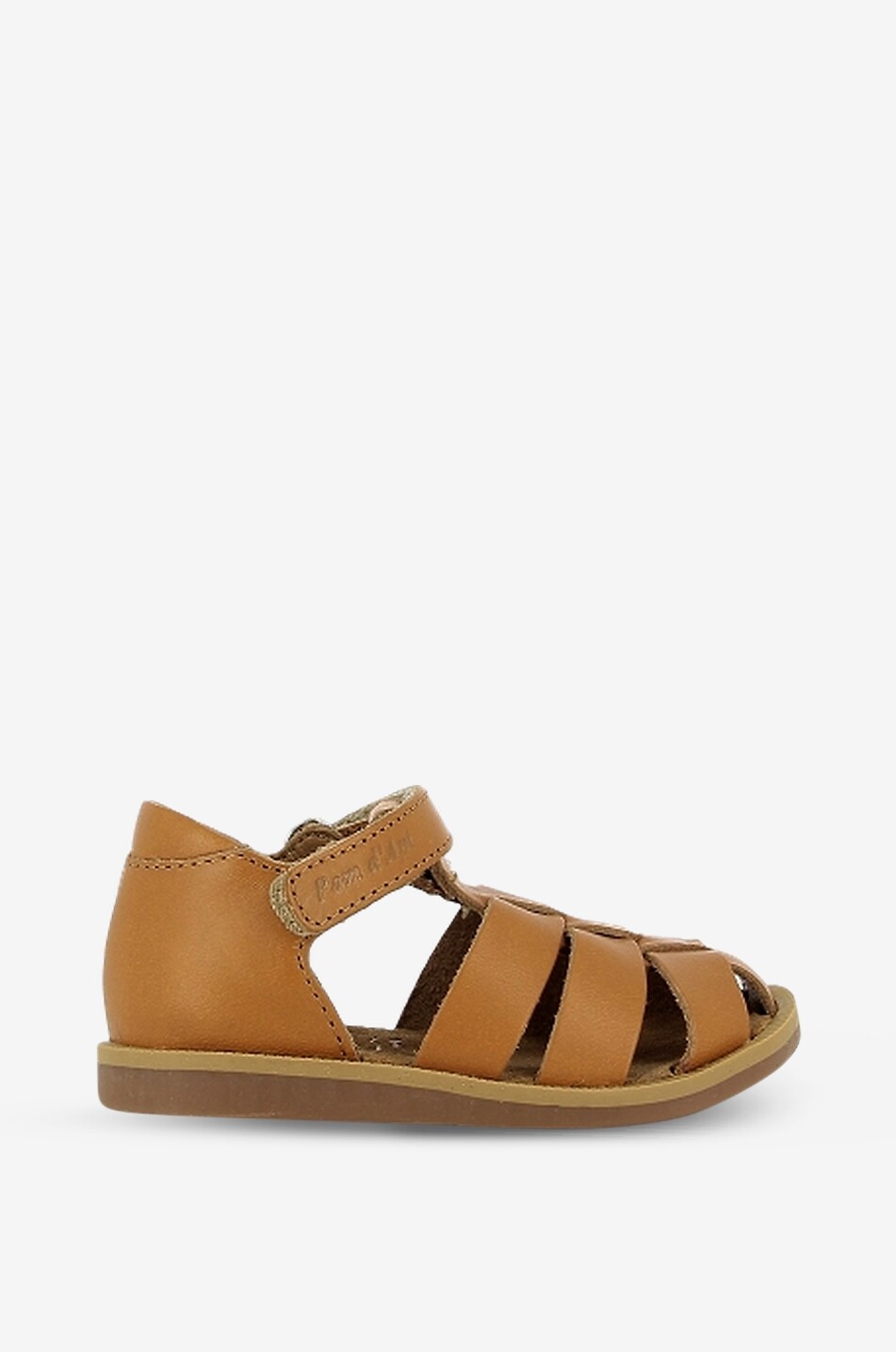 POM D'API Glattledersandalen für Babys Poppy Air Pur Dad Baby KAMELFARBEN 2