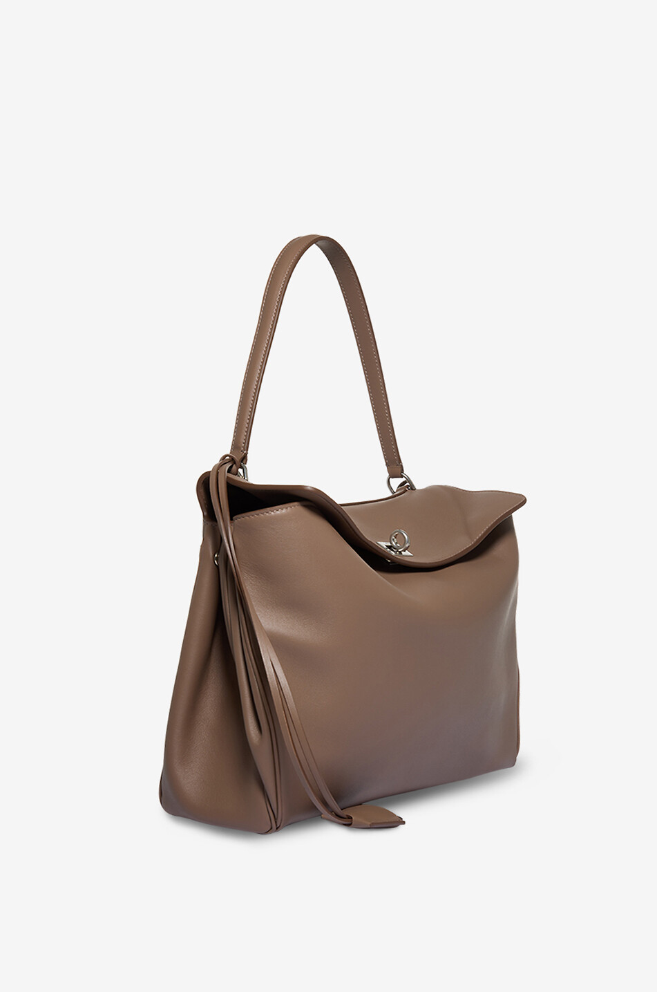 BALENCIAGA Sac à main en cuir de veau lisse Rodeo Medium Femme MARRON 2