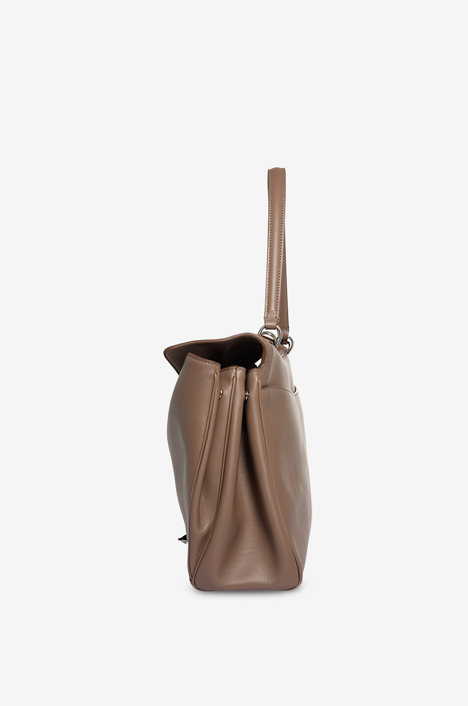 BALENCIAGA Sac à main en cuir de veau lisse Rodeo Medium Femme MARRON 4
