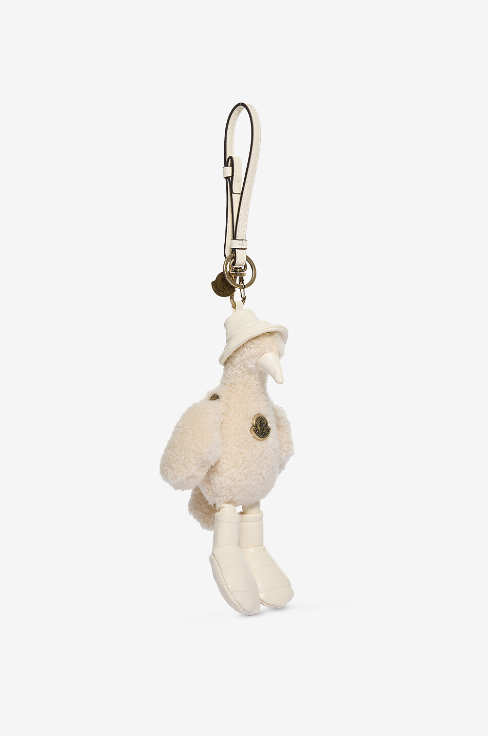 MONCLER MonDuck fleece bag charm Women Light beige 2