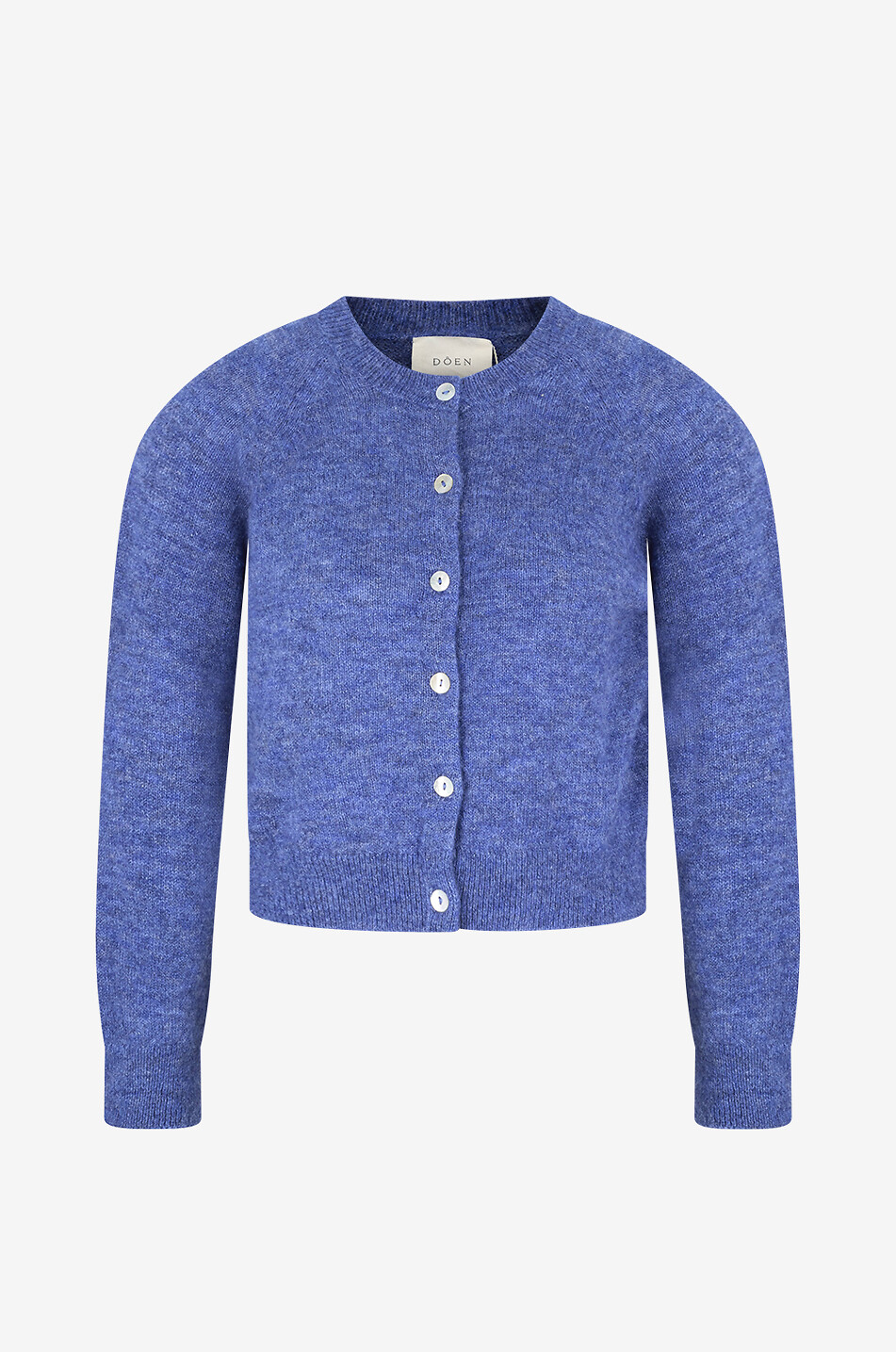 DÔEN Cardigan à col rond en laine alpaga mélangée Petra Femme BLEU 1