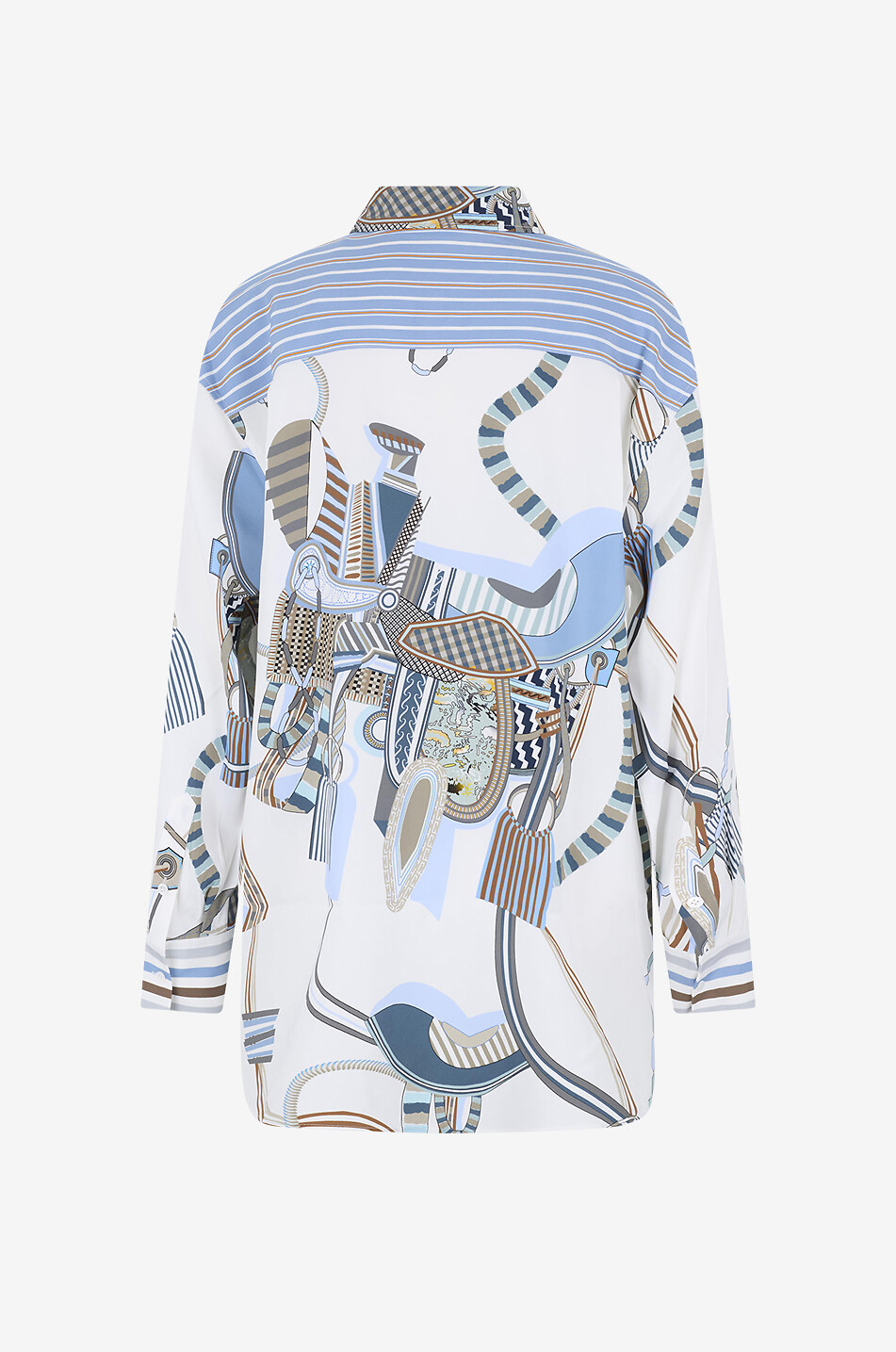 HERZENS Long-sleeved crepe printed shirt Women MULTI COLOURED 2