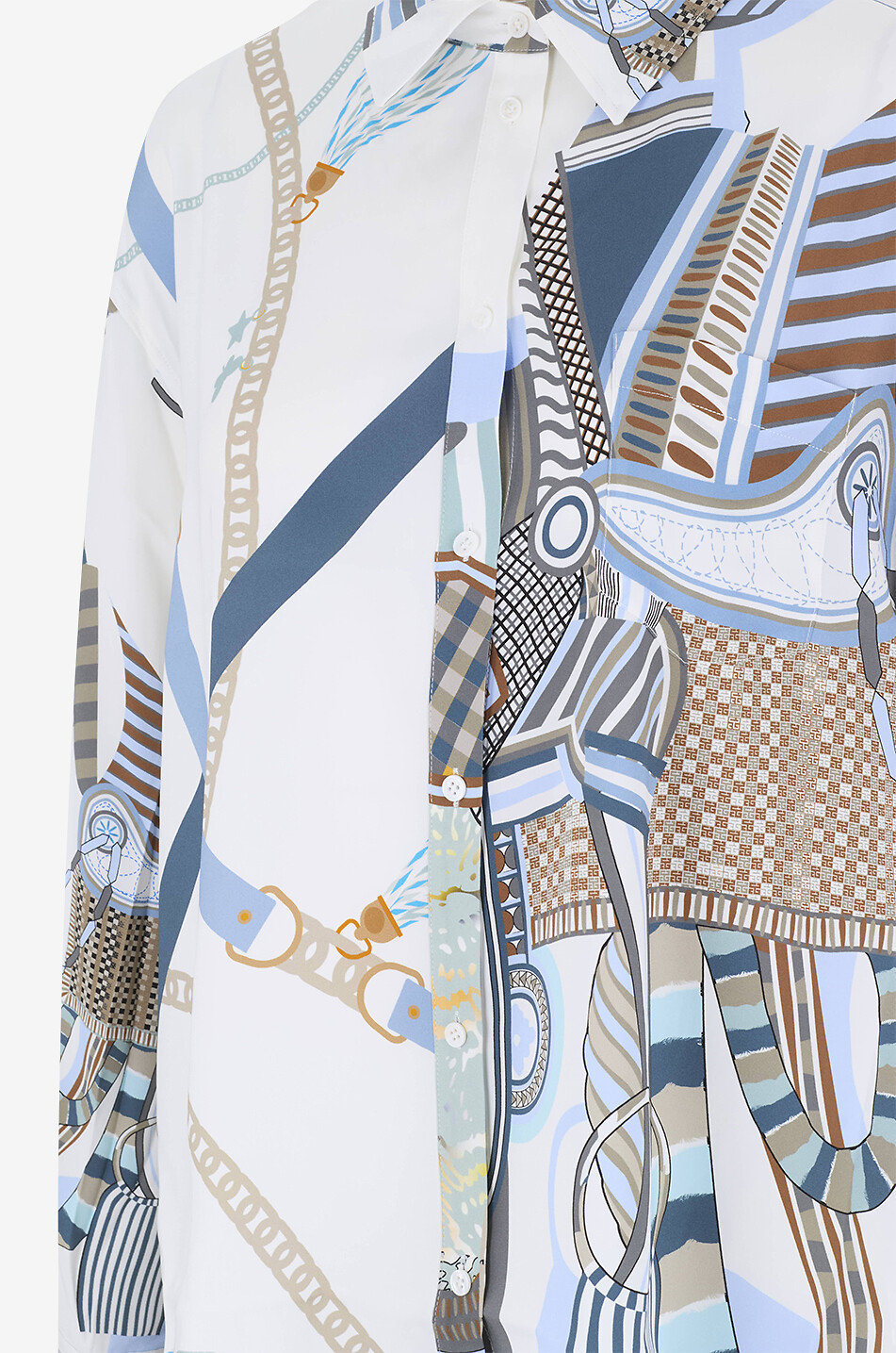 HERZENS Long-sleeved crepe printed shirt Women MULTI COLOURED 3