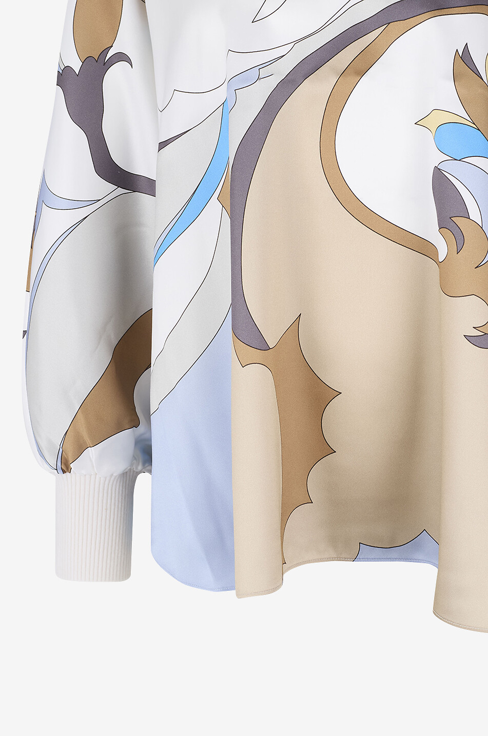 HERZENS Satin printed bat sleeve blouse Women MULTI COLOURED 3