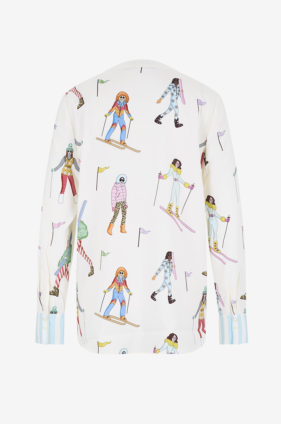 HERZENS V-neck printed crepe blouse Women MULTI COLOURED 2