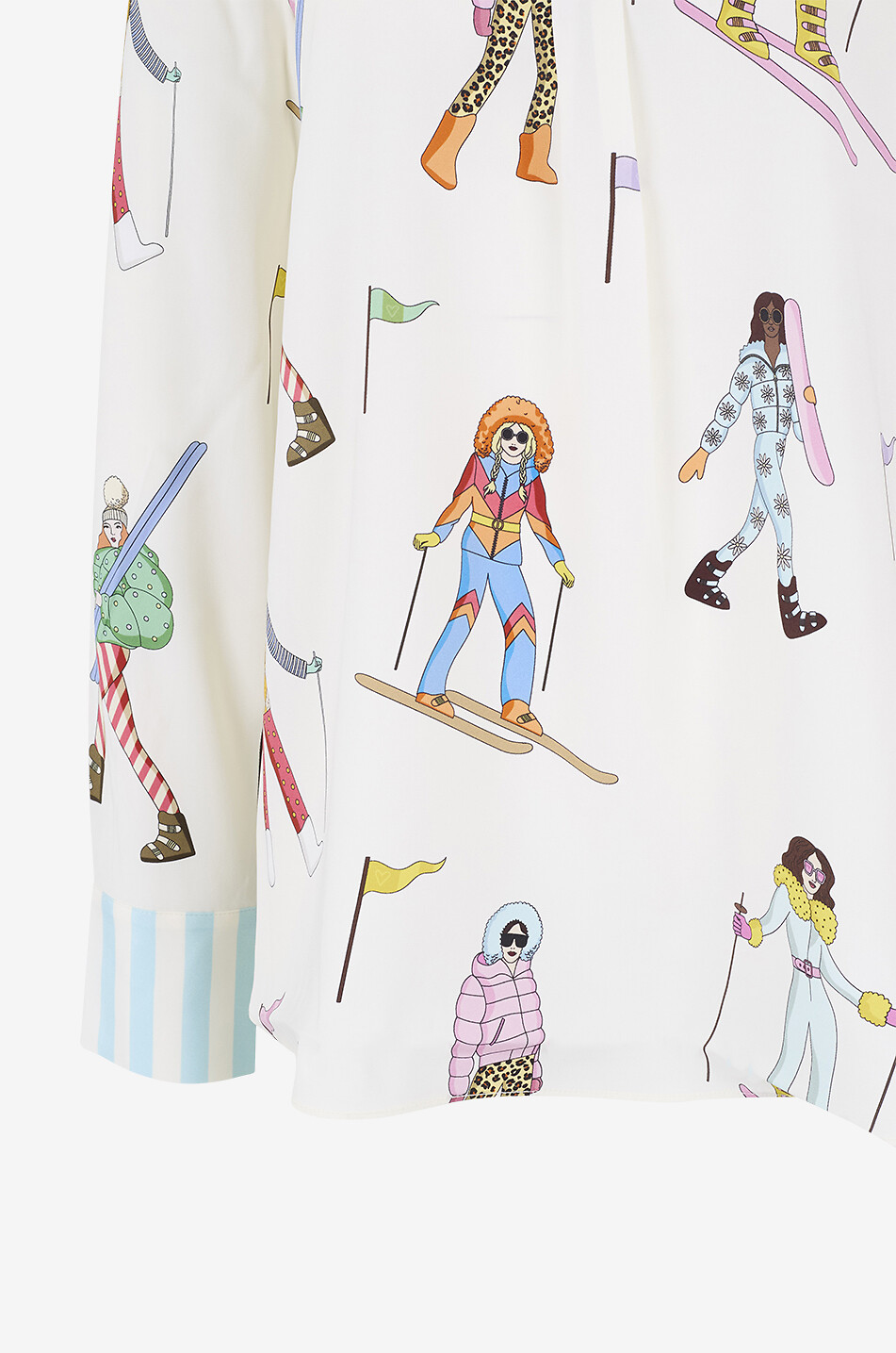 HERZENS V-neck printed crepe blouse Women MULTI COLOURED 3