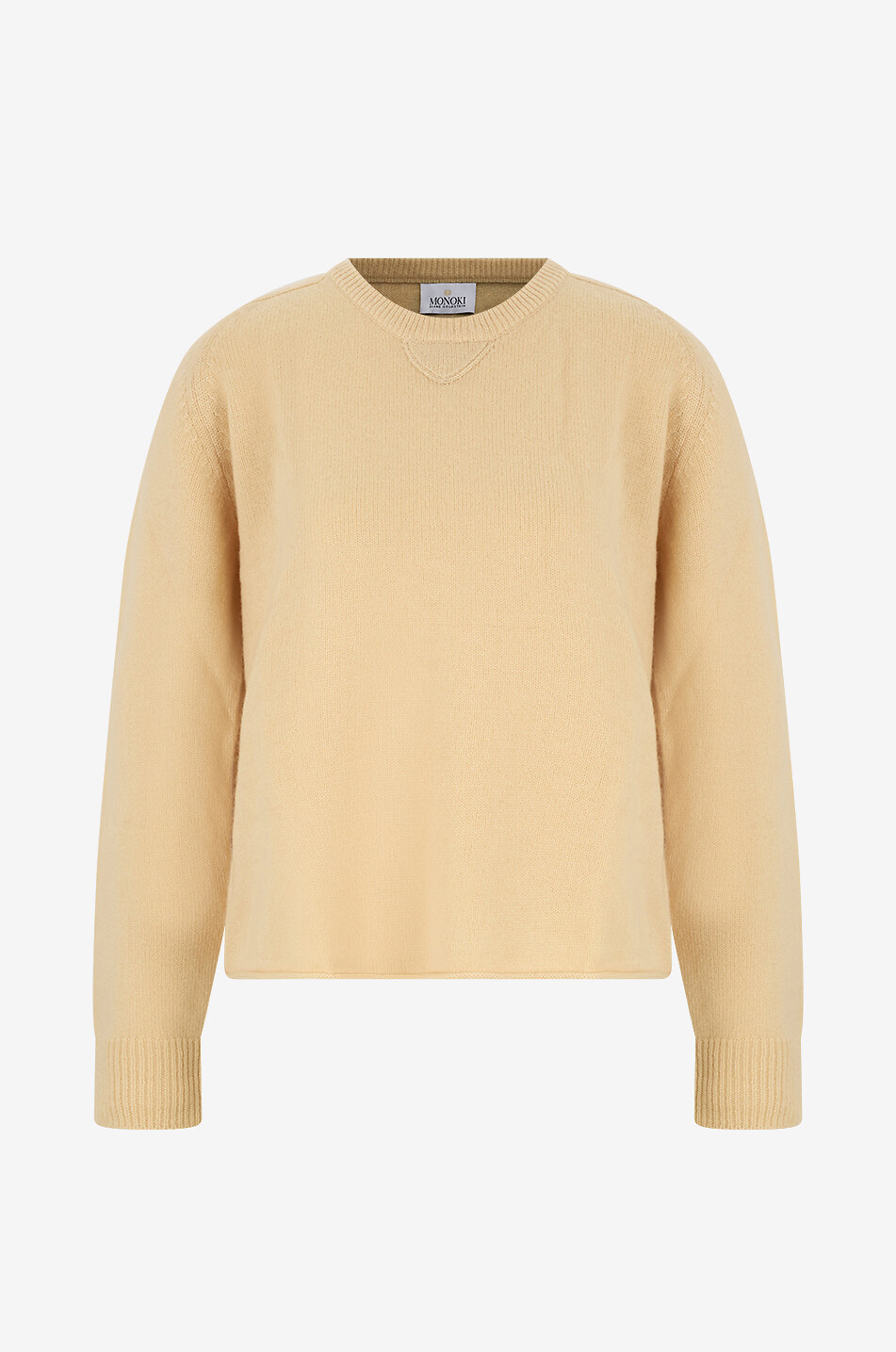 MONOKI Pull à col rond en cachemire New Beginnings Femme JAUNE CLAIR 1